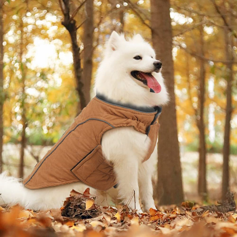 Dog Jackets For Winter, Cold Weather Coats For Dogs, Soft Winter Jackets, Dog Winter Vest For Small Medium Large Dogs-Paw Print Pad