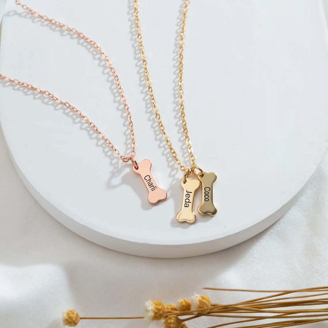 Custom Name Pendant Necklace For Pet Enthusiasts-Paw Print Pad