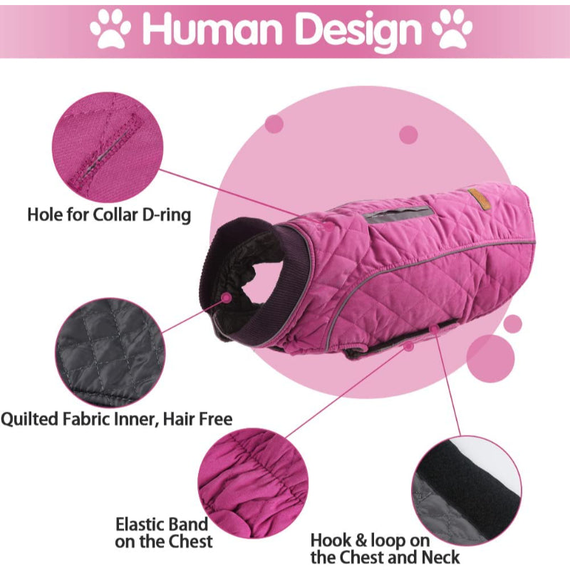 Dog Jackets For Winter, Cold Weather Coats For Dogs, Soft Winter Jackets Dogs, Dog Winter Vest For Small Medium And Large Dogs-Paw Print Pad