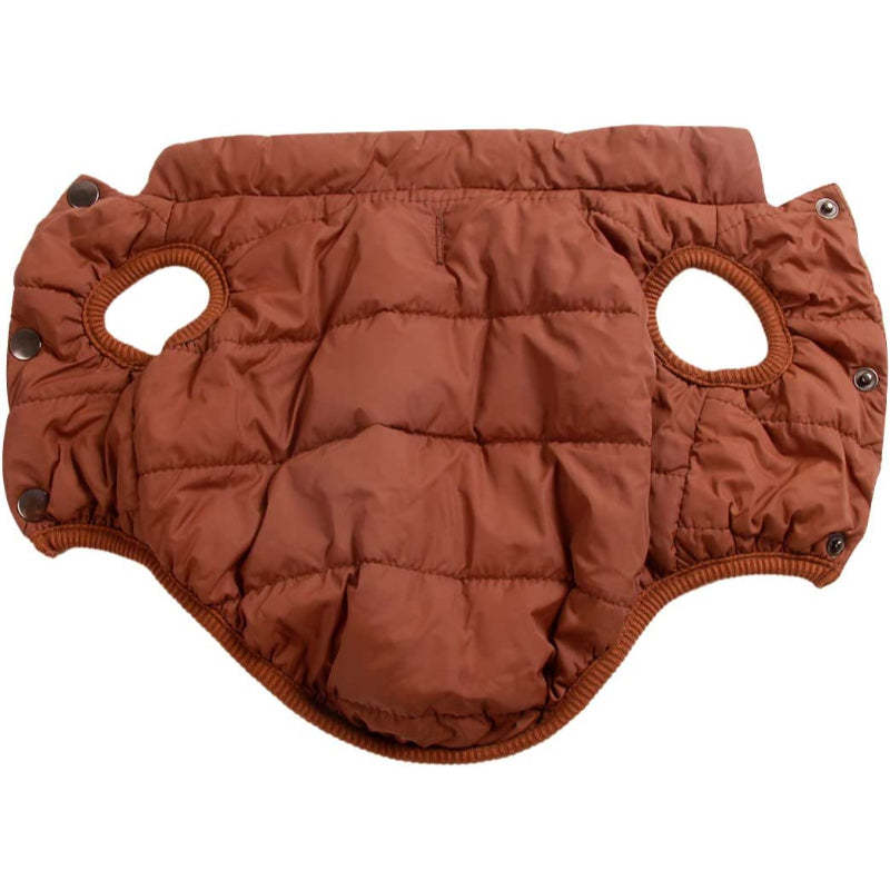 2 Layers Fleece Lined Warm Dog Jacket For Puppy Winter Cold Weather,Soft Windproof Small Dog Coat-Paw Print Pad