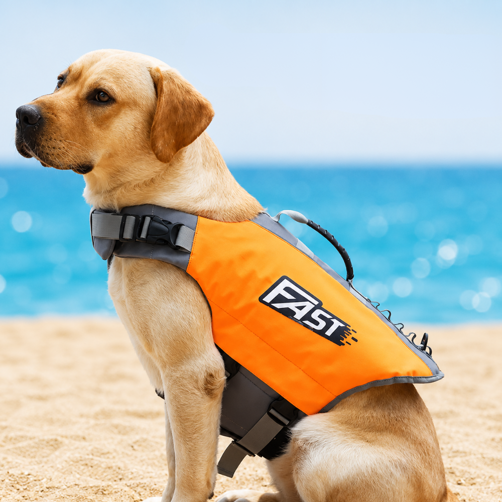 Adjustable Waterproof Dog Life Jacket Swim Vest With Reflective Strips