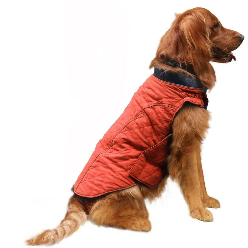 Dog Jacket For Winter With Stylish Vest Design For Small To Large Dogs-Paw Print Pad