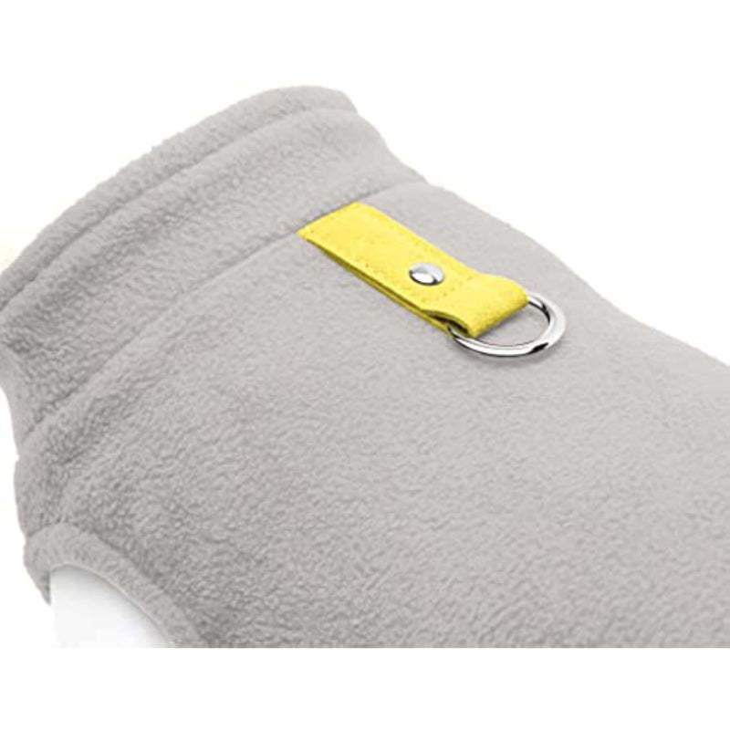 Fleece Vest Dog Sweater Warm Pullover Fleece Dog Jacket-Paw Print Pad