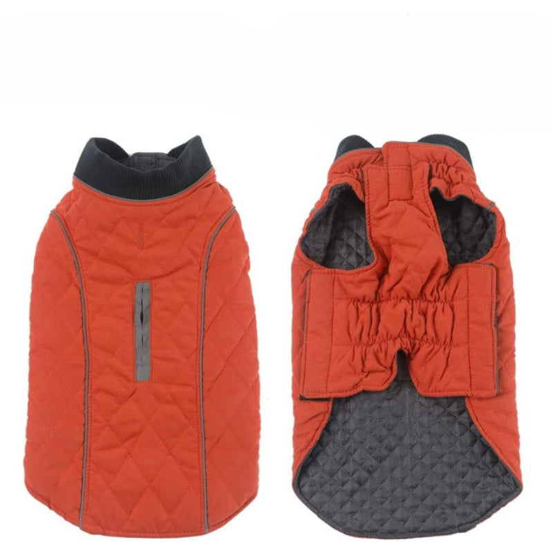 Dog Jacket For Winter With Stylish Vest Design For Small To Large Dogs-Paw Print Pad