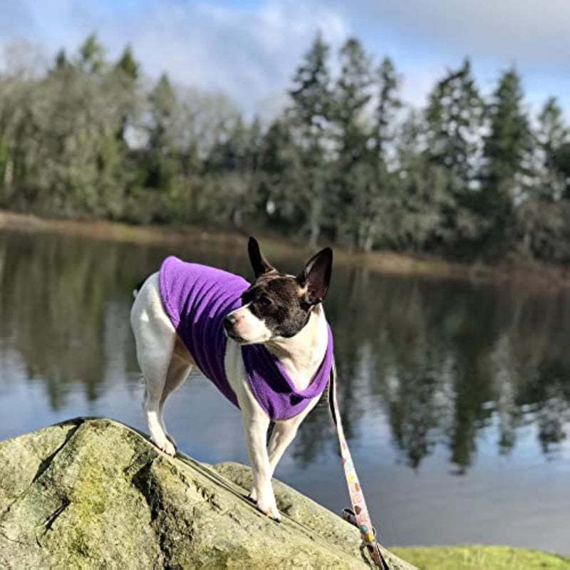 Fleece Vest Dog Sweater Fleece Dog Jacket With Cold Weather Clothes-Paw Print Pad