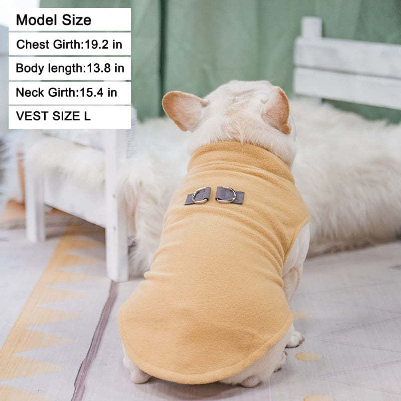 Dog Fleece Vest Sweater Winter Jacket For Small And Medium Dogs-Paw Print Pad