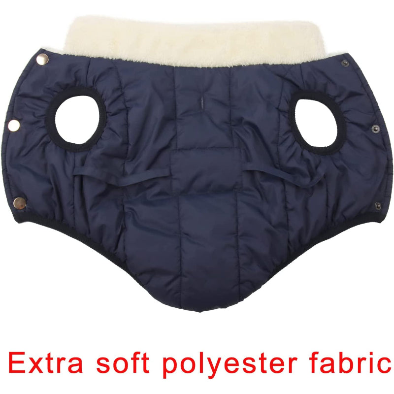 Shawl Design Fleece Lined Warm Dog Jacket For Puppy Winter Cold Weather,Soft Windproof Small Dog Coat-Paw Print Pad