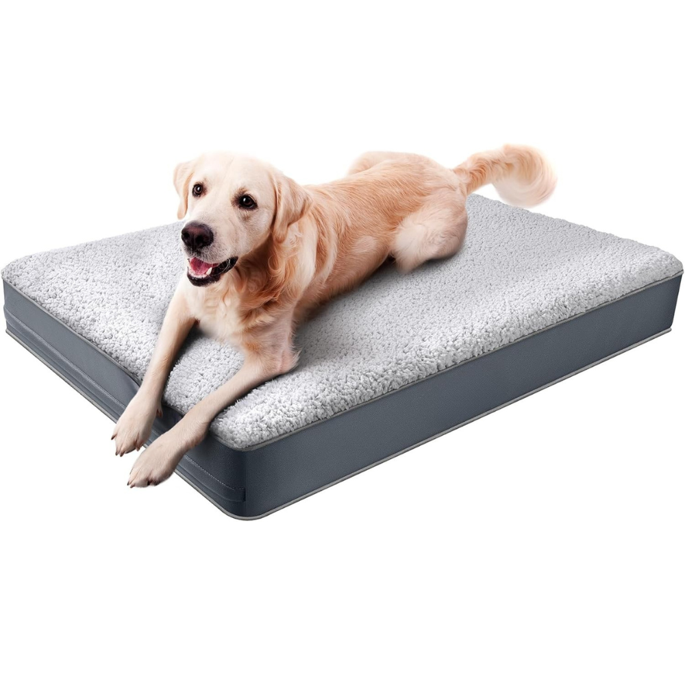 Waterproof Dog Bed with Washable Cover Orthopedic Crate Mattress