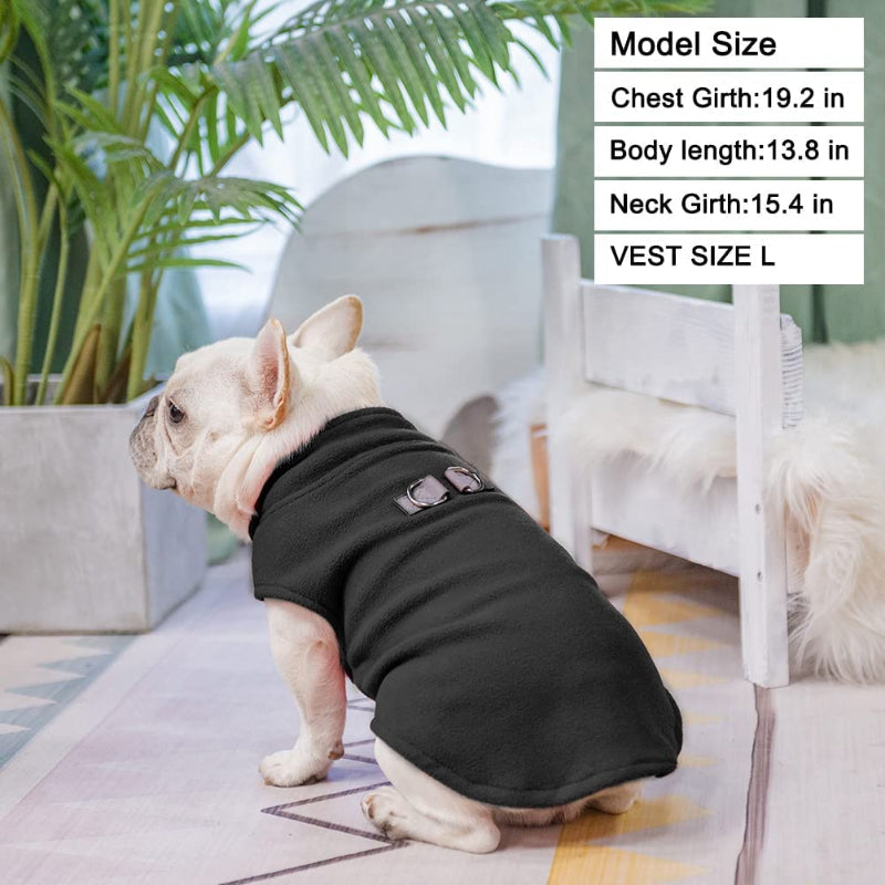 Dog Fleece Vest Sweater Winter Jacket For Small And Medium Dogs-Paw Print Pad