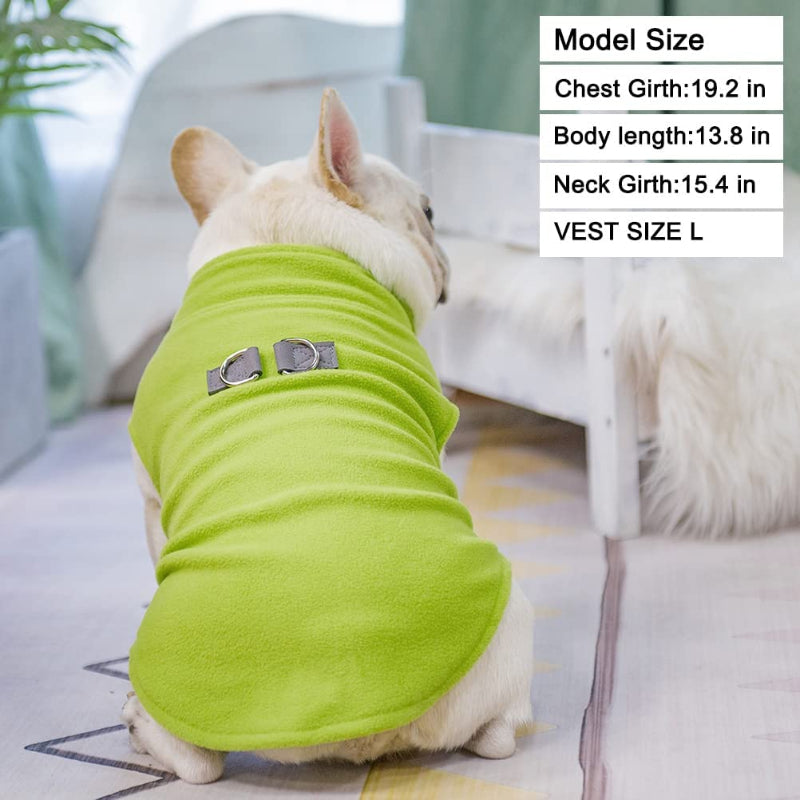 Dog Fleece Vest Sweater Winter Jacket For Small And Medium Dogs-Paw Print Pad