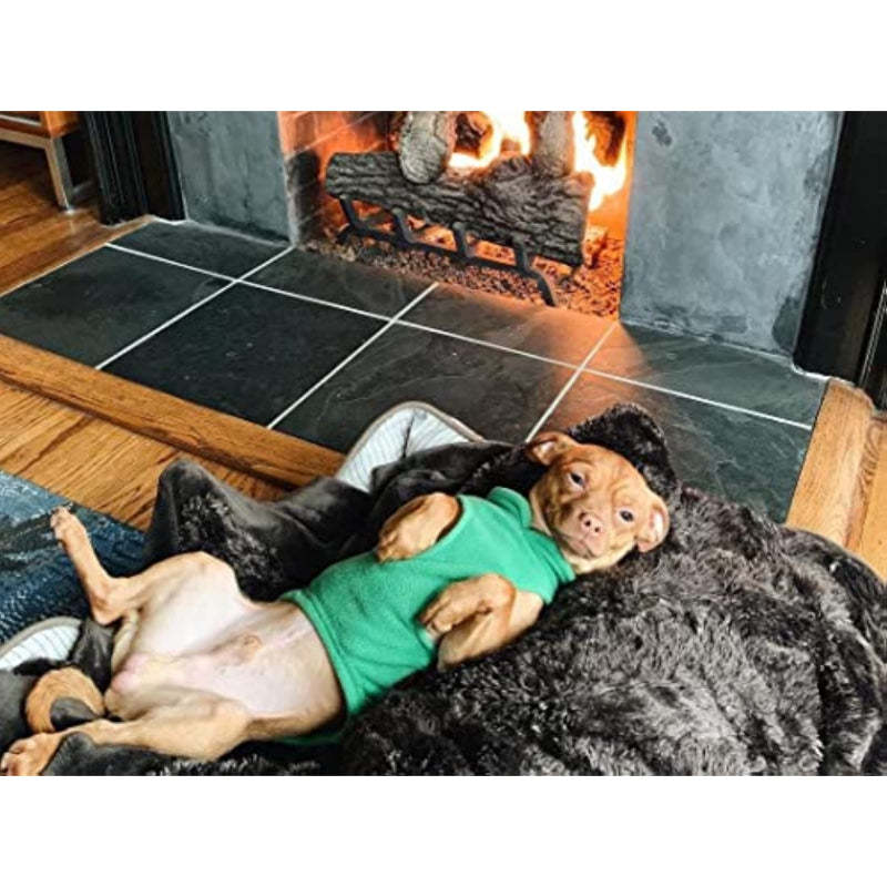 Fleece Vest Dog Sweater Warm Pullover Fleece Dog Jacket-Paw Print Pad