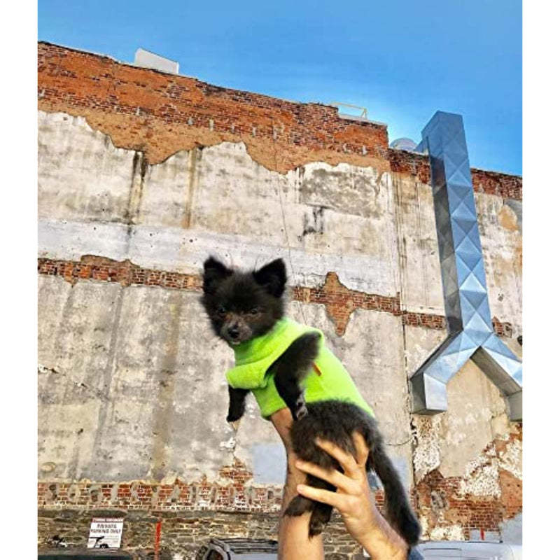 Fleece Vest Dog Sweater Fleece Dog Jacket With Cold Weather Clothes-Paw Print Pad