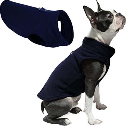 Fleece Vest Dog Sweater Fleece Dog Jacket With Cold Weather Clothes-Paw Print Pad