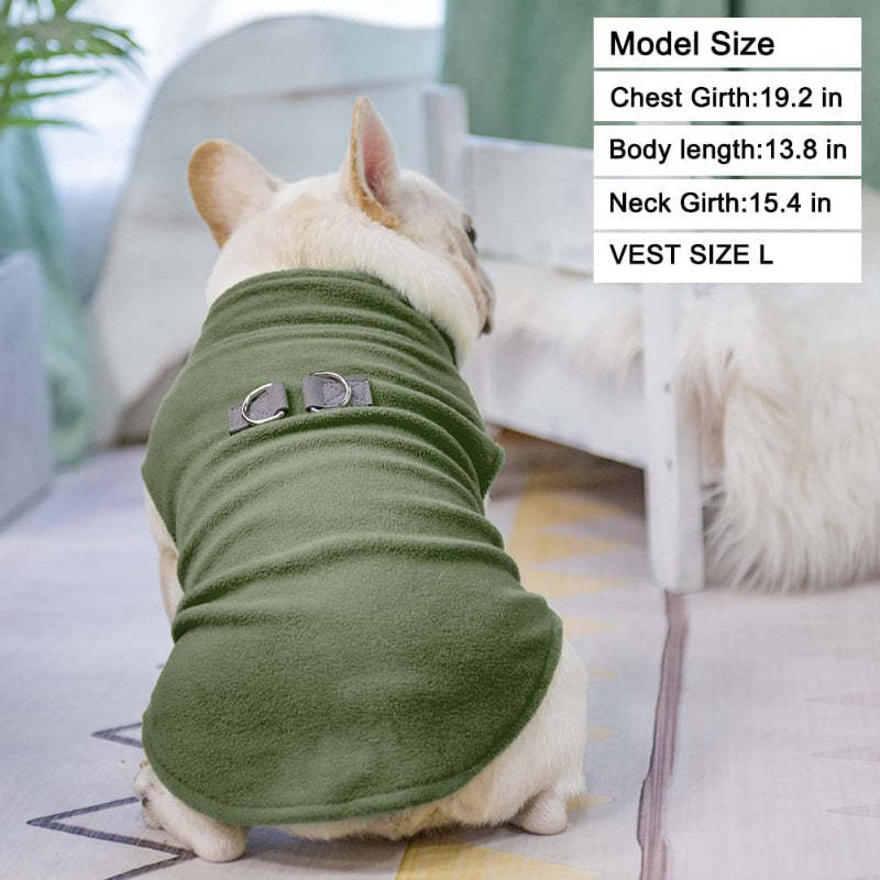 Dog Fleece Vest Sweater Winter Jacket For Small And Medium Dogs-Paw Print Pad