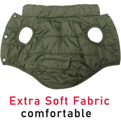 2 Layers Fleece Lined Warm Dog Jacket For Puppy Winter Cold Weather,Soft Windproof Small Dog Coat-Paw Print Pad