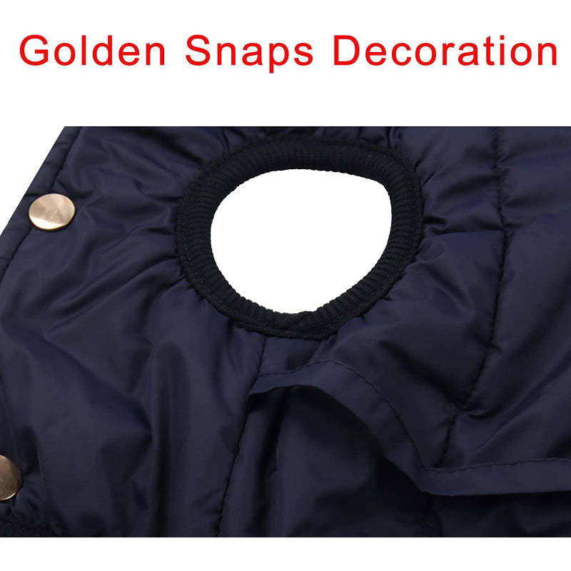 Shawl Design Fleece Lined Warm Dog Jacket For Puppy Winter Cold Weather,Soft Windproof Small Dog Coat-Paw Print Pad