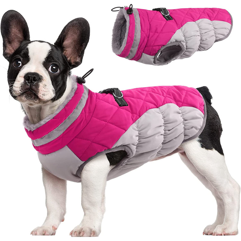 Padded Vest Jacket Dog Winter Coat Windproof Warm Winter Dog Jacket-Paw Print Pad