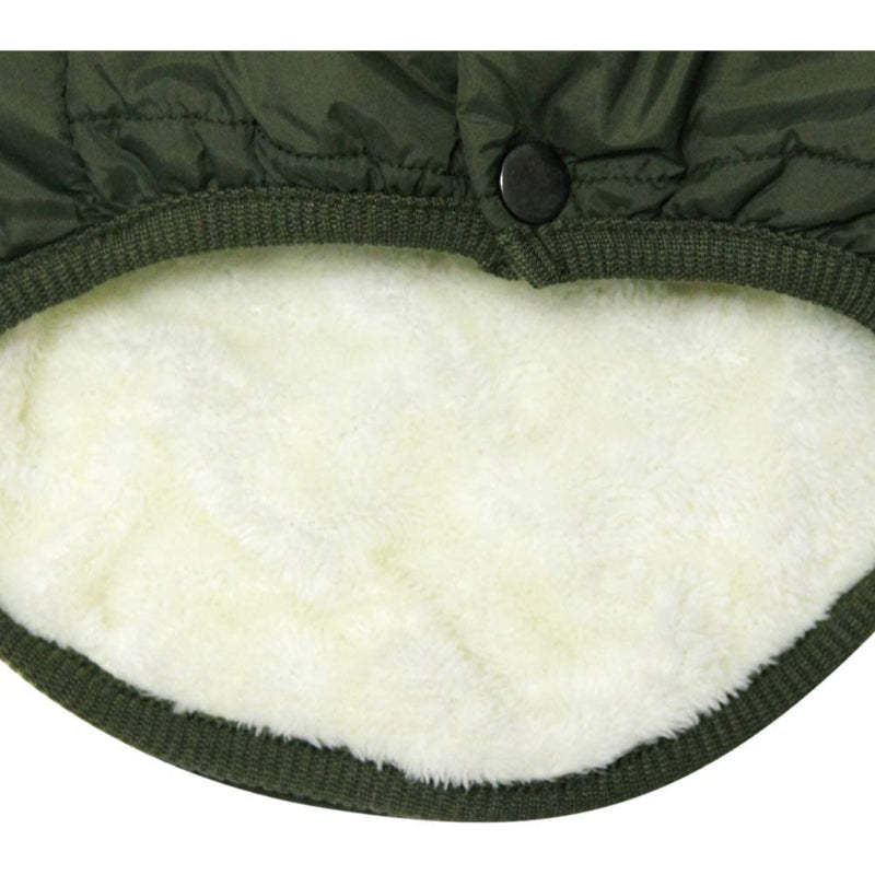 2 Layers Fleece Lined Warm Dog Jacket For Puppy Winter Cold Weather,Soft Windproof Small Dog Coat-Paw Print Pad