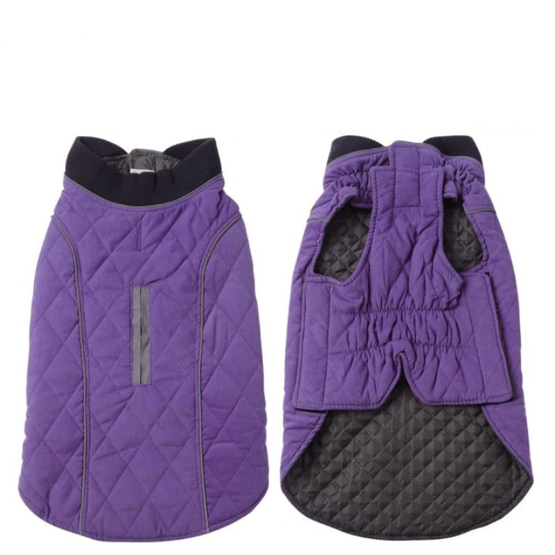 Dog Jacket For Winter With Stylish Vest Design For Small To Large Dogs-Paw Print Pad