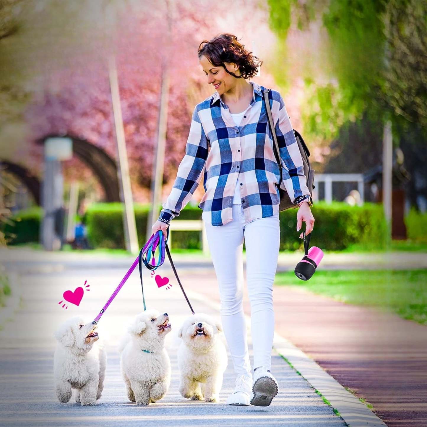 Leak Proof Portable Pet Water Bottle-Paw Print Pad