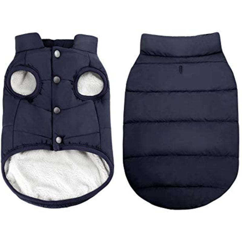 Windproof Dog Winter Coat Waterproof Dog Jacket Warm Dog-Paw Print Pad