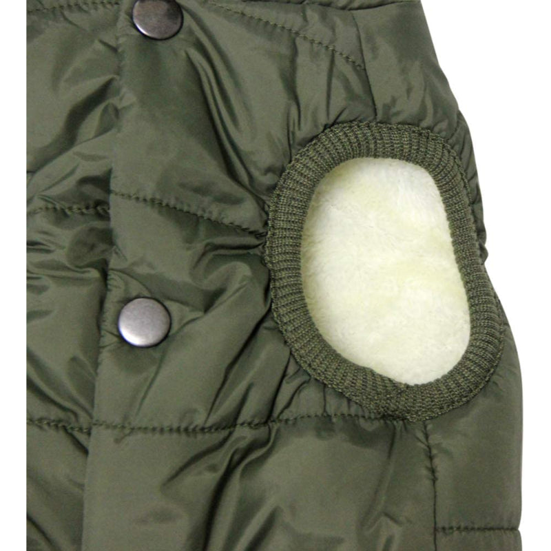 2 Layers Fleece Lined Warm Dog Jacket For Puppy Winter Cold Weather,Soft Windproof Small Dog Coat-Paw Print Pad