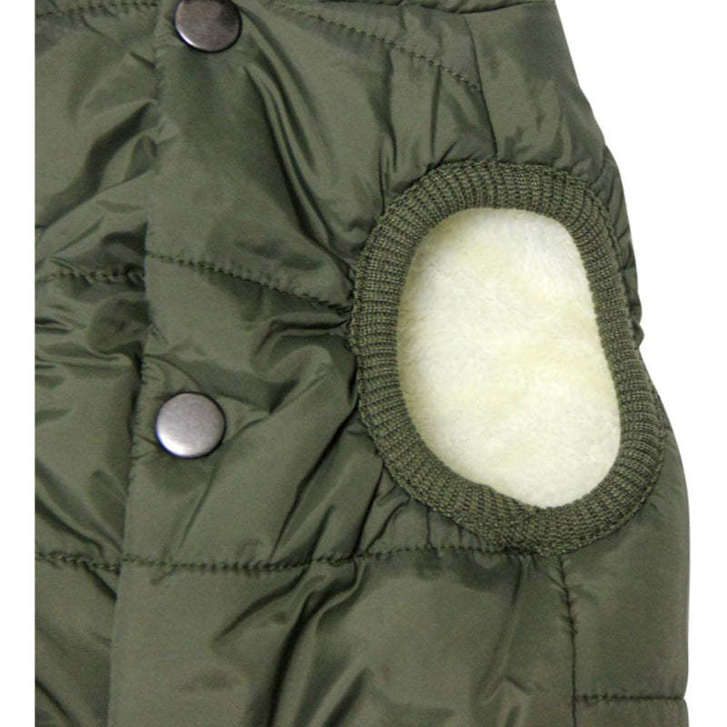 2 Layers Fleece Lined Warm Dog Jacket For Puppy Winter Cold Weather,Soft Windproof Small Dog Coat-Paw Print Pad