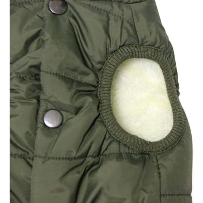 2 Layers Fleece Lined Warm Dog Jacket For Puppy Winter Cold Weather,Soft Windproof Small Dog Coat-Paw Print Pad