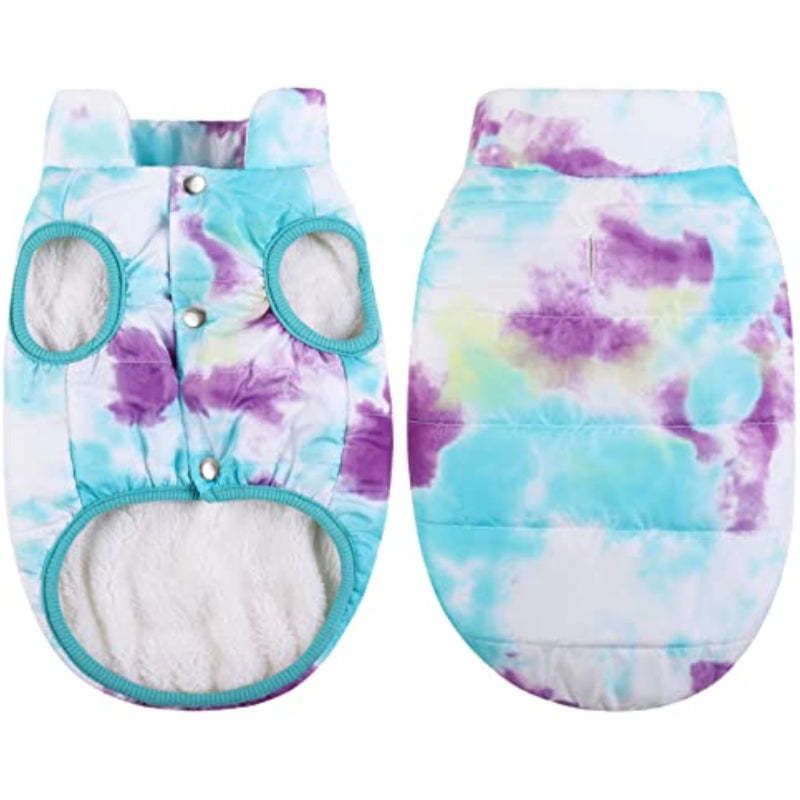 Windproof Dog Winter Coat Waterproof Dog Jacket Warm Dog-Paw Print Pad