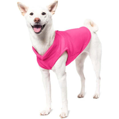 Fleece Vest Dog Sweater Fleece Dog Jacket With Cold Weather Clothes-Paw Print Pad