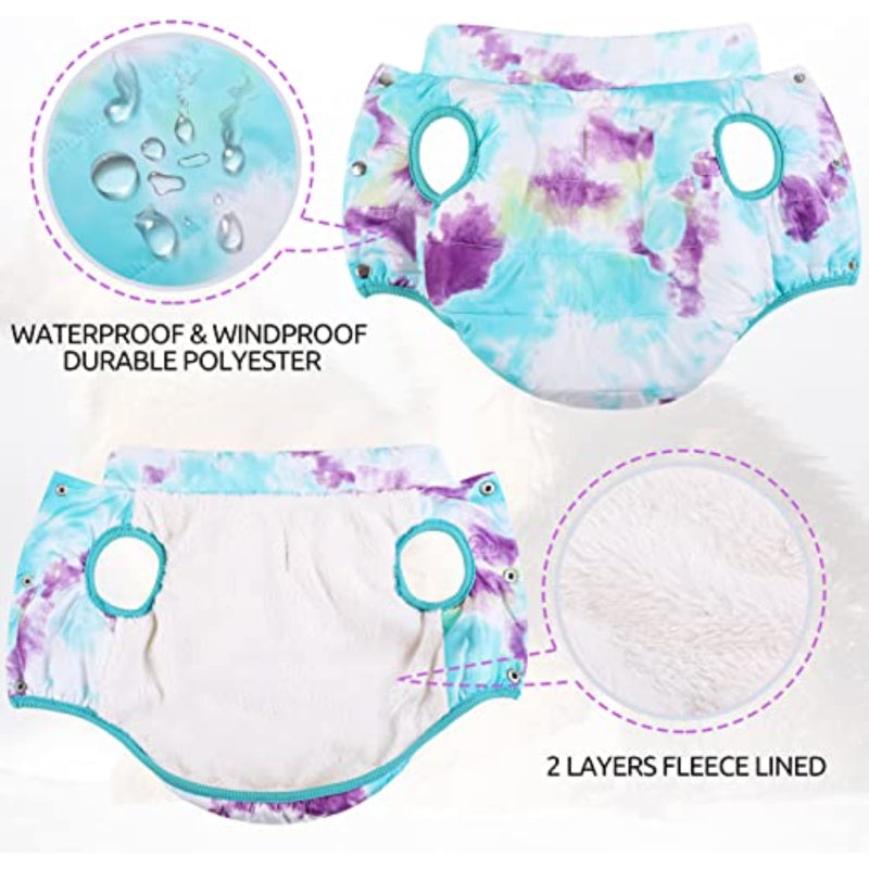 Windproof Dog Winter Coat Waterproof Dog Jacket Warm Dog-Paw Print Pad