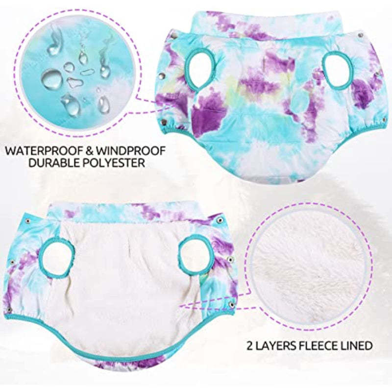 Windproof Dog Winter Coat Waterproof Dog Jacket Warm Dog-Paw Print Pad