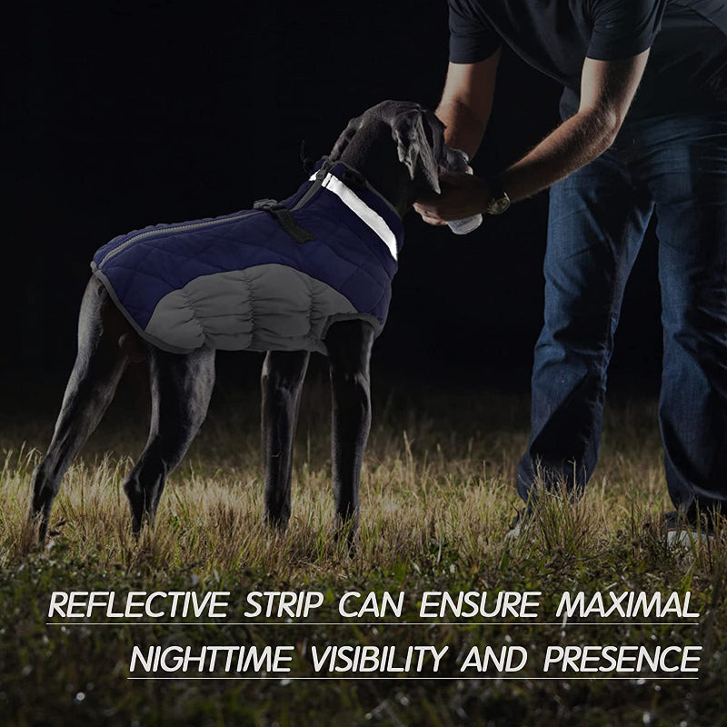 Padded Vest Jacket Dog Winter Coat Windproof Warm Winter Dog Jacket-Paw Print Pad