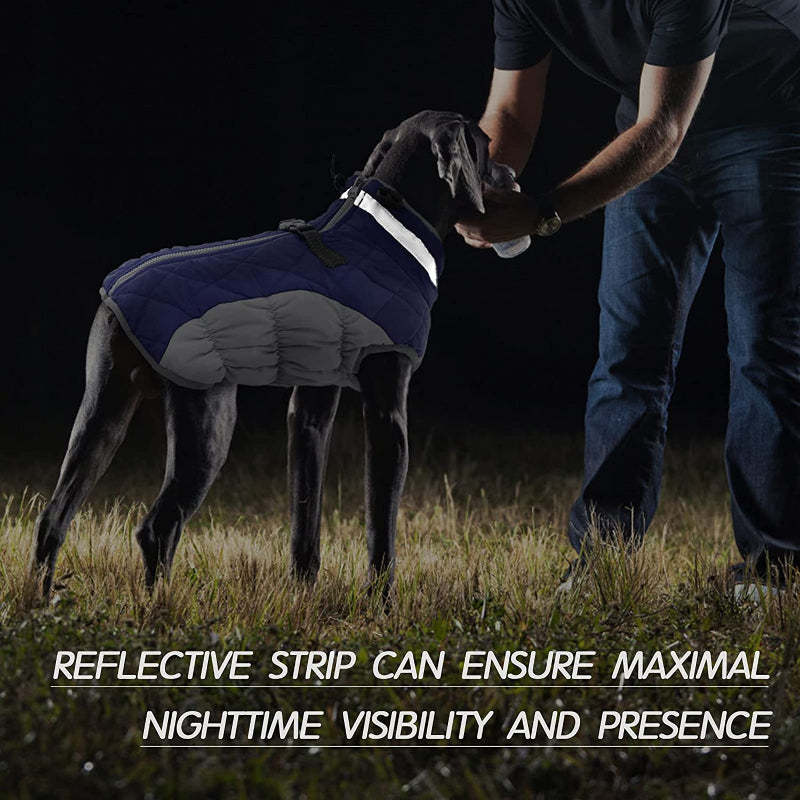 Padded Vest Jacket Dog Winter Coat Windproof Warm Winter Dog Jacket-Paw Print Pad