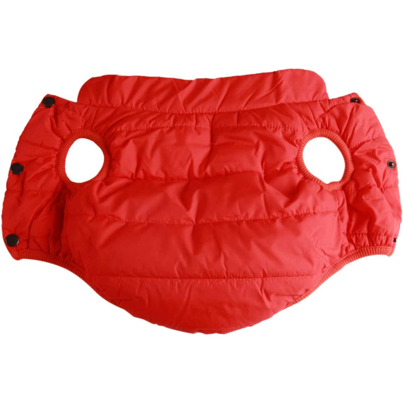 2 Layers Fleece Lined Warm Dog Jacket For Puppy Winter Cold Weather,Soft Windproof Small Dog Coat-Paw Print Pad