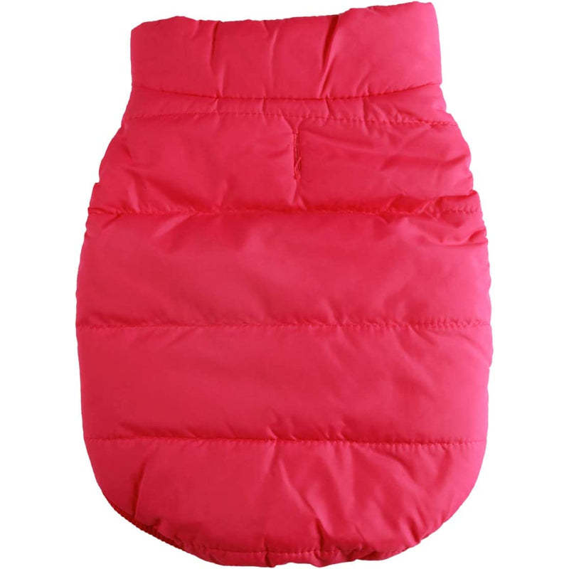 2 Layers Fleece Lined Warm Dog Jacket For Puppy Winter Cold Weather,Soft Windproof Small Dog Coat-Paw Print Pad