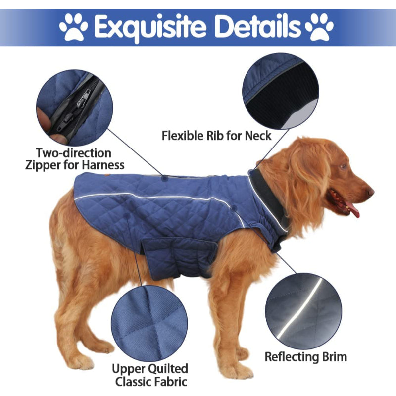 Dog Jackets For Winter, Cold Weather Coats For Dogs, Soft Winter Jackets, Dog Winter Vest For Small Medium Large Dogs-Paw Print Pad