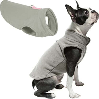 Fleece Vest Dog Sweater Warm Pullover Fleece Dog Jacket-Paw Print Pad