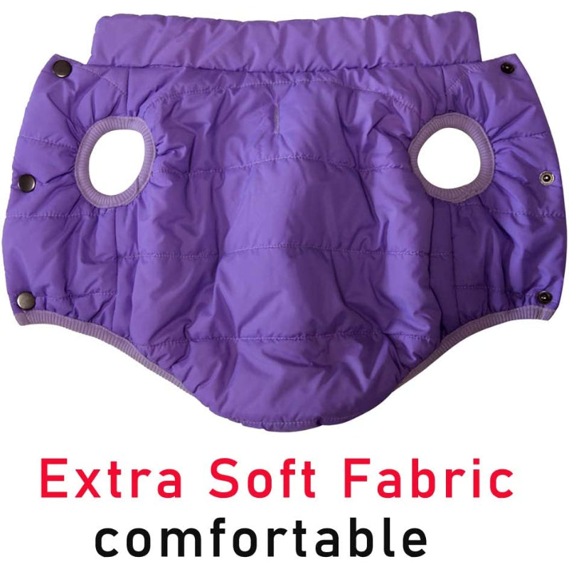 2 Layers Fleece Lined Warm Dog Jacket For Puppy Winter Cold Weather,Soft Windproof Small Dog Coat-Paw Print Pad