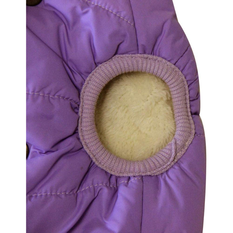 2 Layers Fleece Lined Warm Dog Jacket For Puppy Winter Cold Weather,Soft Windproof Small Dog Coat-Paw Print Pad