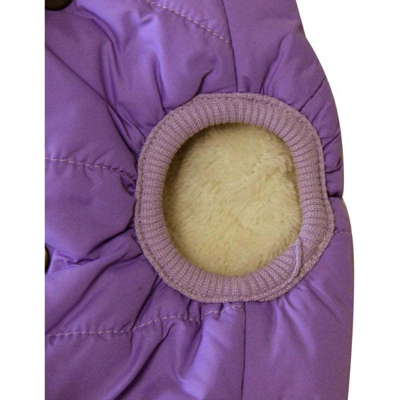 2 Layers Fleece Lined Warm Dog Jacket For Puppy Winter Cold Weather,Soft Windproof Small Dog Coat-Paw Print Pad