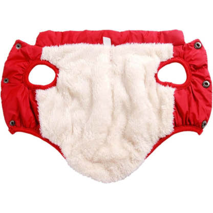 2 Layers Fleece Lined Warm Dog Jacket For Puppy Winter Cold Weather,Soft Windproof Small Dog Coat-Paw Print Pad