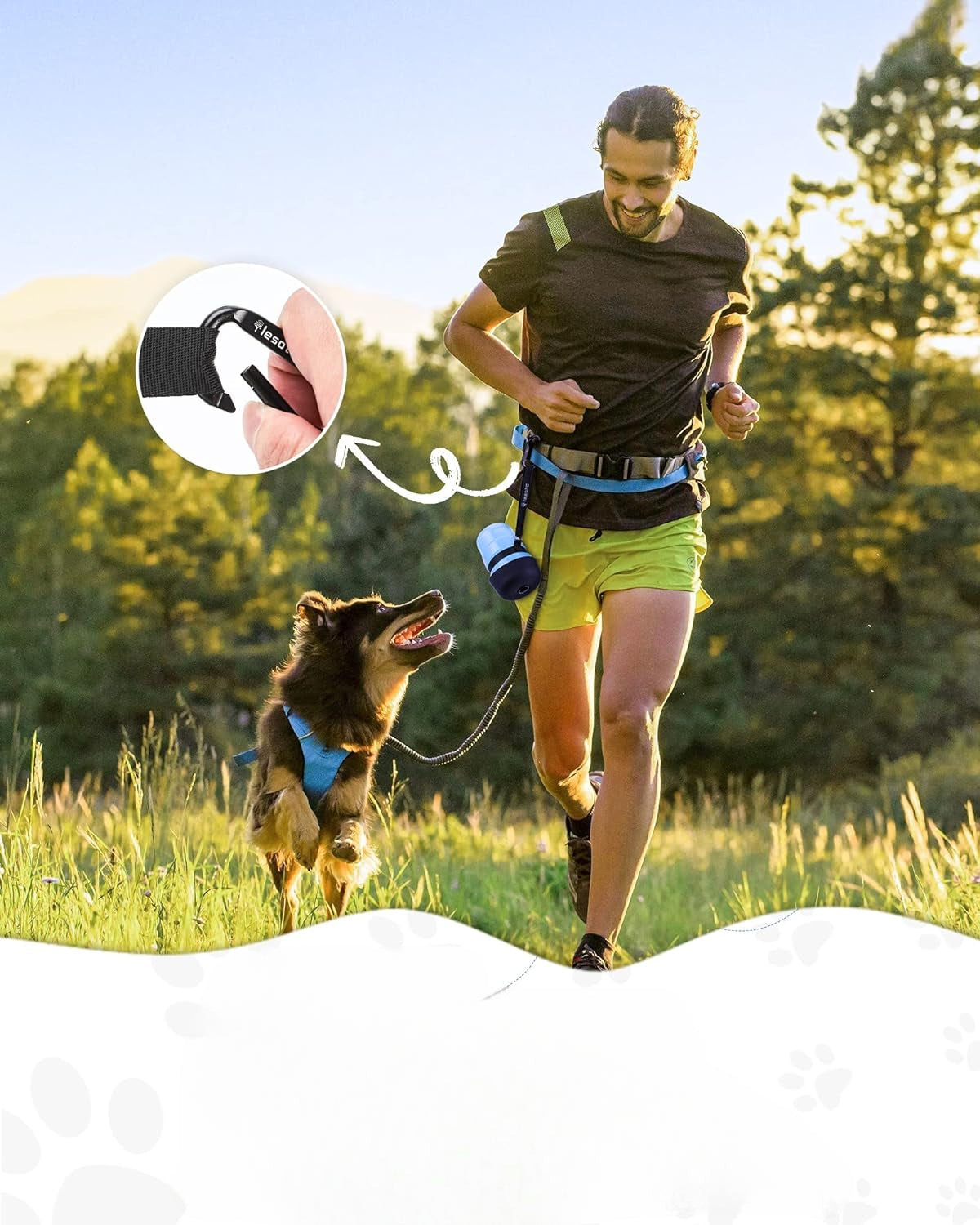 Portable Pet Water Bottle-Paw Print Pad