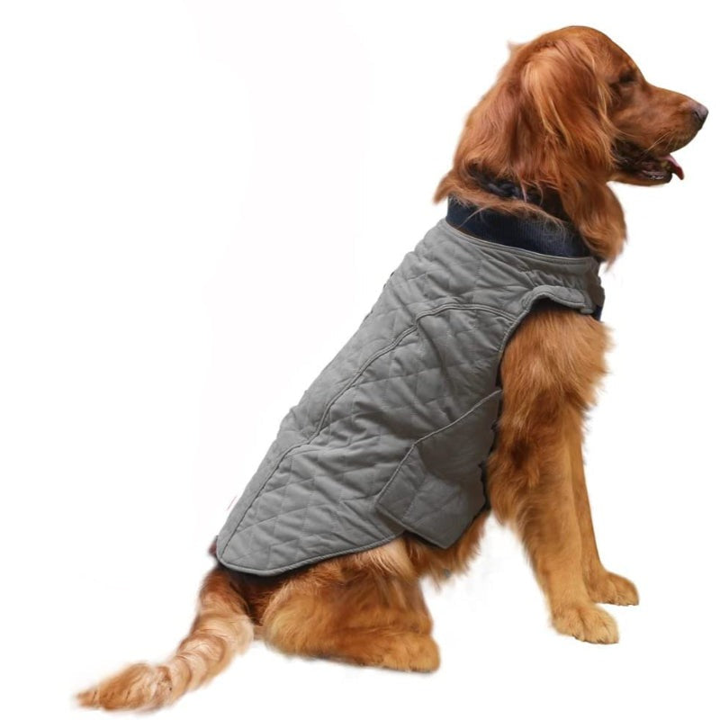 Dog Jacket For Winter With Stylish Vest Design For Small To Large Dogs-Paw Print Pad