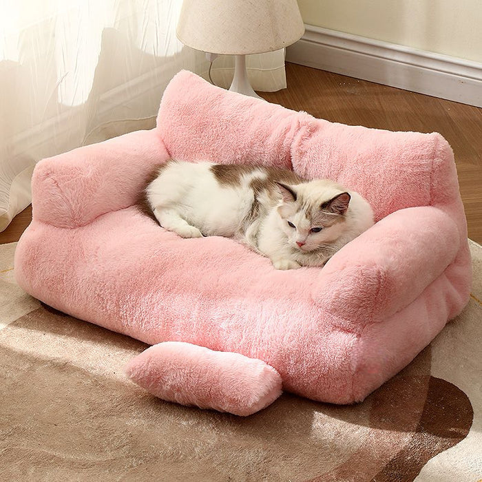 Comfortable Pet Sofa-Paw Print Pad