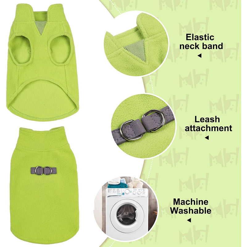 Dog Fleece Vest Sweater Winter Jacket For Small And Medium Dogs-Paw Print Pad