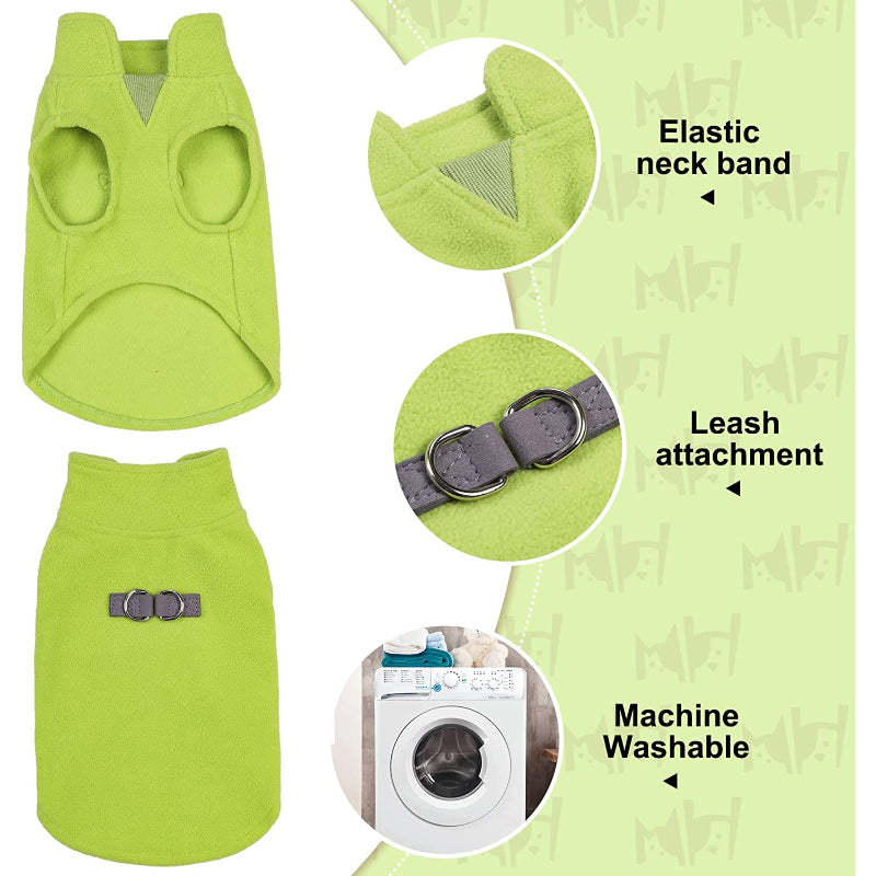 Dog Fleece Vest Sweater Winter Jacket For Small And Medium Dogs-Paw Print Pad