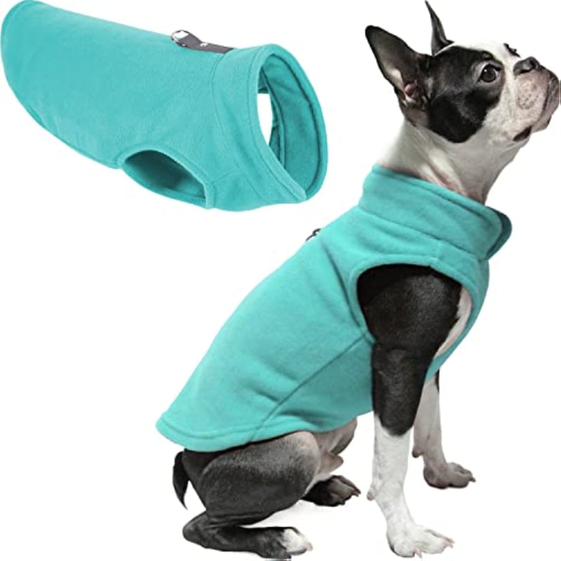 Fleece Vest Dog Sweater Fleece Dog Jacket With Cold Weather Clothes-Paw Print Pad