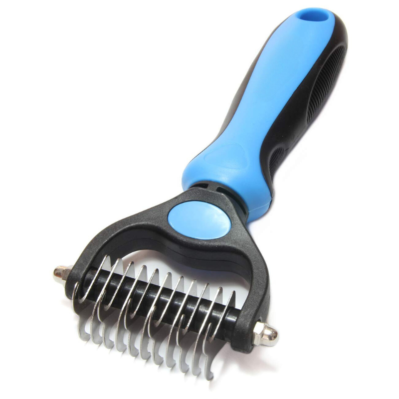 Double Sided Pet Grooming Brush-Paw Print Pad
