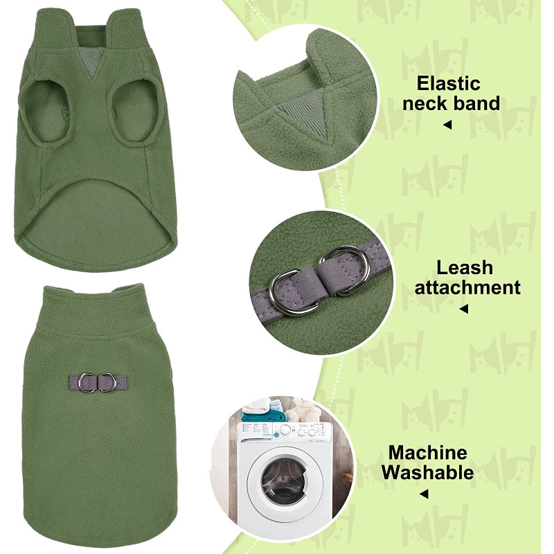 Dog Fleece Vest Sweater Winter Jacket For Small And Medium Dogs-Paw Print Pad